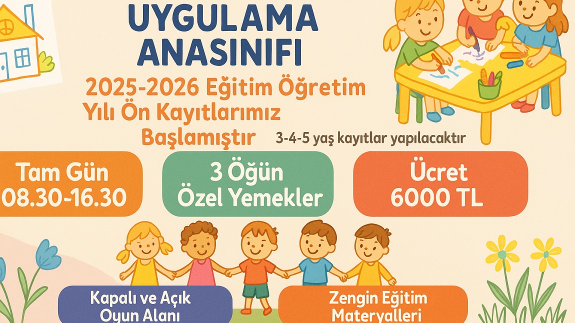 Anaokulu Ön Kayıtlarımız Başlamıştır